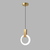 Moderne LED hanglamp gouden ring