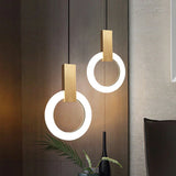 Moderne LED hanglamp gouden ring