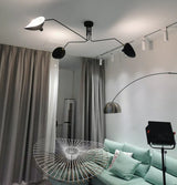 Zwarte plafondlamp met draaibare armen – modern design