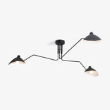 Zwarte plafondlamp met draaibare armen – modern design