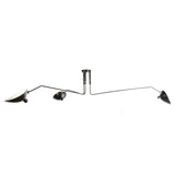 Zwarte plafondlamp met draaibare armen – modern design
