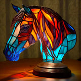 Vibrante Glas-in-lood Dierlampen – Artistieke Tafeldecoratie