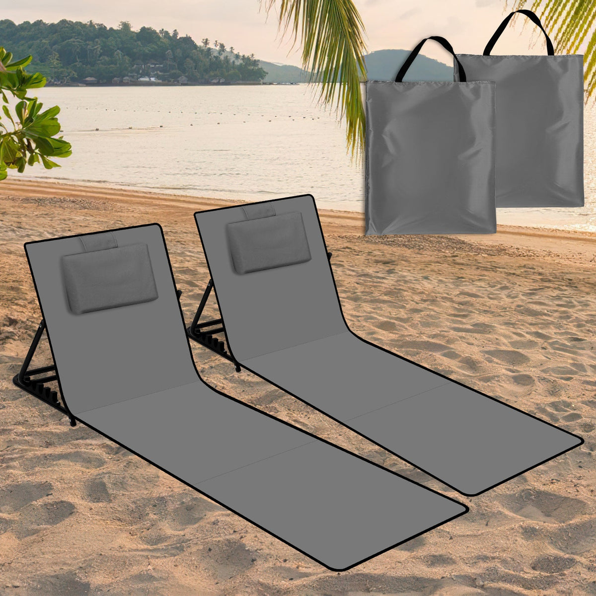 RelaxMate Draagbaar Strandbed – Comfort en Gemak Onderweg