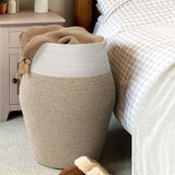 Grote Geweven Wicker Wasmand – Praktisch en Elegant voor Elke Wasruimte