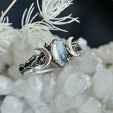 Stijlvolle Maansteen Statement Ring – Iris