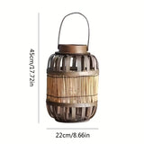 Rustieke Houten Windlantaarn – Authentieke Sfeermaker voor Tuin, Terras of Interieur