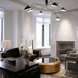 Zwarte plafondlamp met draaibare armen – modern design
