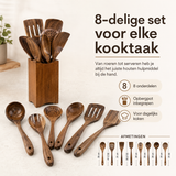 8-Delige Acaciahouten Keukenset – Stijlvol en Praktisch