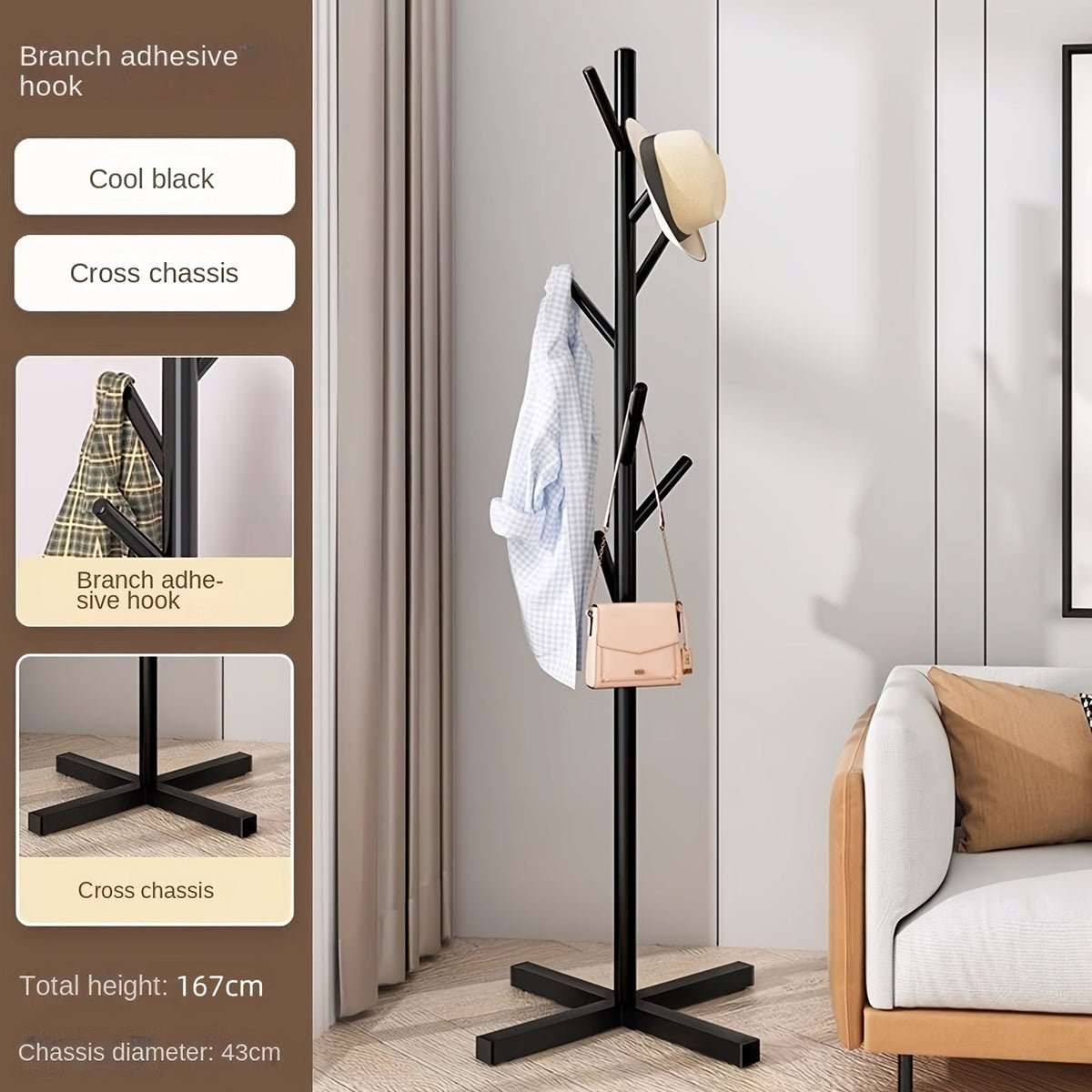 Luxe Metalen Kapstok Takstijl – Functioneel en Stijlvol voor Elk Interieur