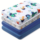 Zachte Dierenprint Wieg Lakens – 4-Delige Set voor Comfort en Stijl in de Babykamer
