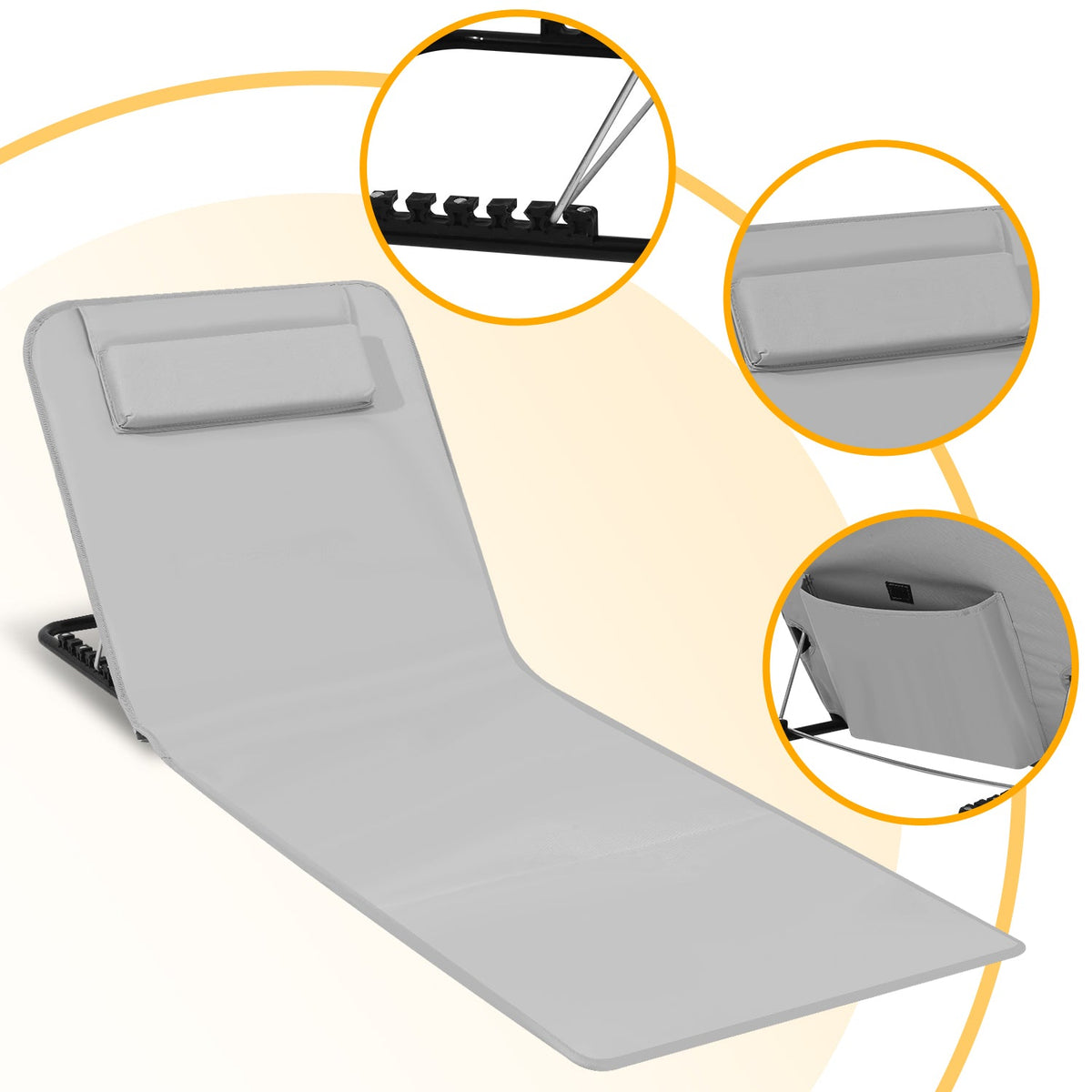RelaxMate Draagbaar Strandbed – Comfort en Gemak Onderweg