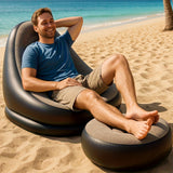 Opblaasbare Sofa Lounger met Voetsteun - Waterdicht & Comfortabel