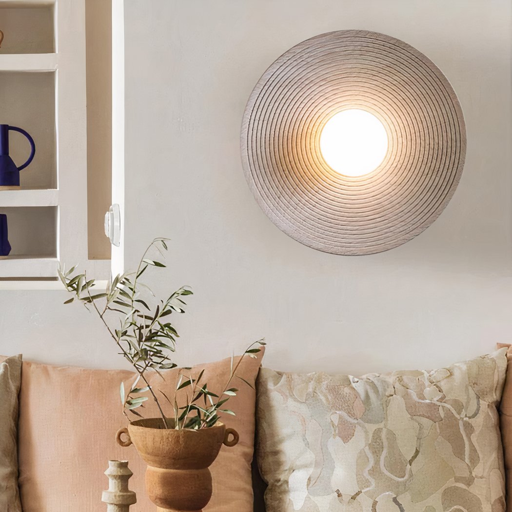 Scandi Retro Ronde Wandlamp – Sfeervol Licht voor Elke Kamer
