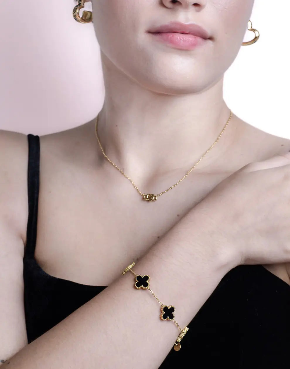 Vijfbladig Klavertje Vier Armband