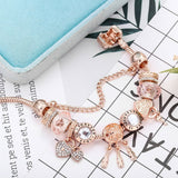 Roze Dromenvanger-Armband met Charms van Sterling Zilver - Roze