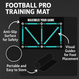 Norvo | Voetbal Pro Trainingsmat | Antislip, 2x2m Ruimte & Videoprogramma voor Vaardigheidsverbetering en Thuistraining