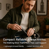 Telescopische Veiligheidsstok | Automatische Een-Klik Uitbreiding | Premium Legering Staal Constructie | Antislip Ergonomische Grip
