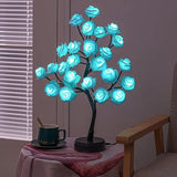 Lamp Rozenboom - Elegante LED Tafellamp | Tafellamp met Rozenbloesem | Verstelbare LED | Dimbare Sfeerverlichting | Kunststof | IP66 | Uniek Design | Romantische Tafellamp | Decoratieve Verlichting | Moderne Elegantie