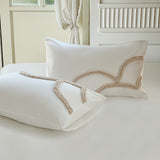 Tufted Beddengoed Set – Bedsprei en Kussenhoezen met Grote Bloemdesign