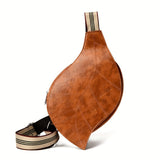 Vintage Kunstleren Crossbody Tas – Verstelbare Riem met Gespsluiting