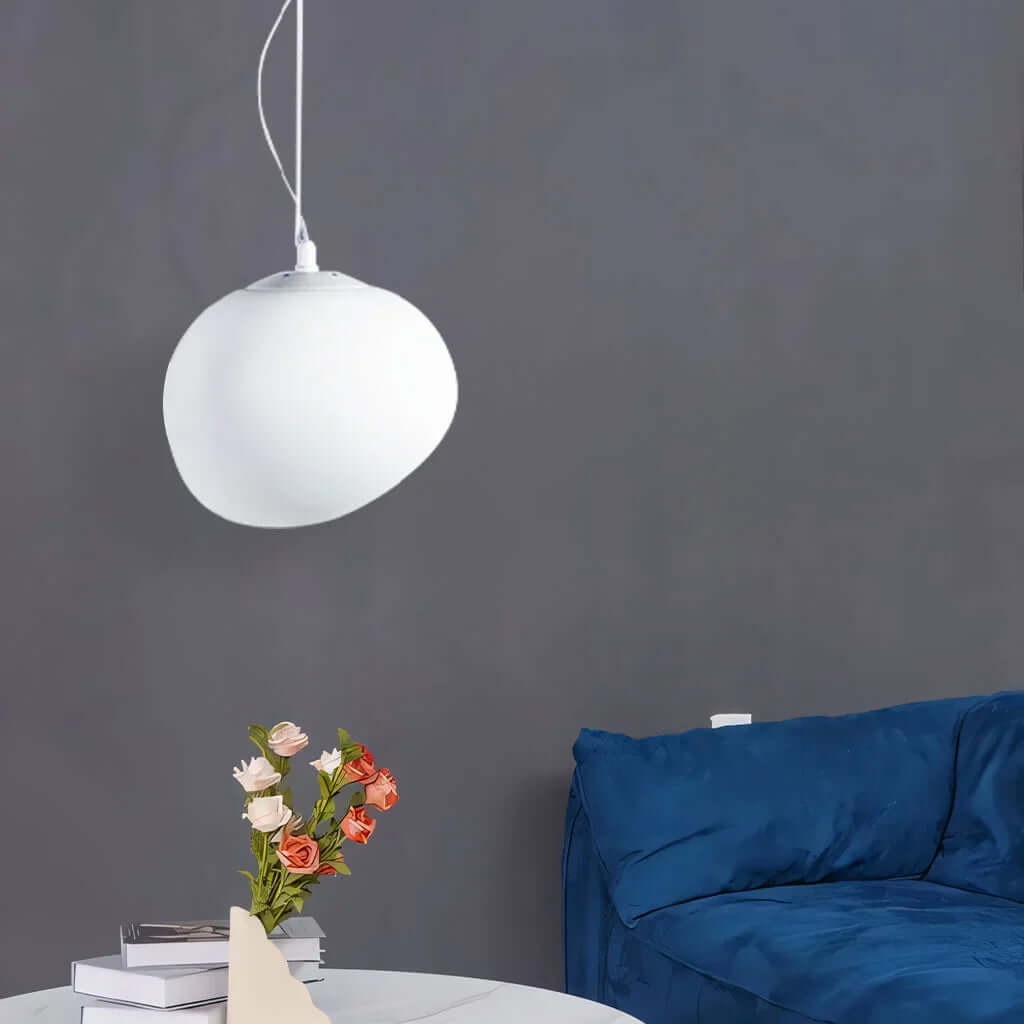 Witte Kiezel Hanglamp - Modern & Minimalistisch
