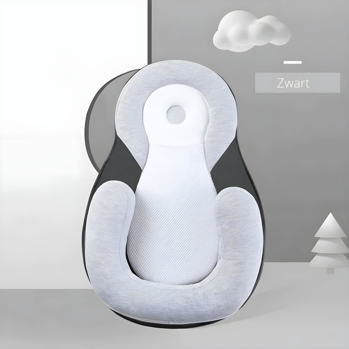 Nestlenap Babykussen – Ergonomisch Kussen voor Pasgeborenen voor Veilige Slaap en Voorkoming van Platte Hoofdjes – Ademend en Zacht Comfort
