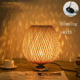 Vintage Bamboe Tafellamp - TimberGlow