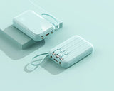 Ultieme Draagbare Powerbank 10000mAh - Snel Opladen met Ingebouwde Kabels