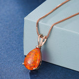 Minimalistische Druppel-Opal-Hanger-Halsketting – Selina