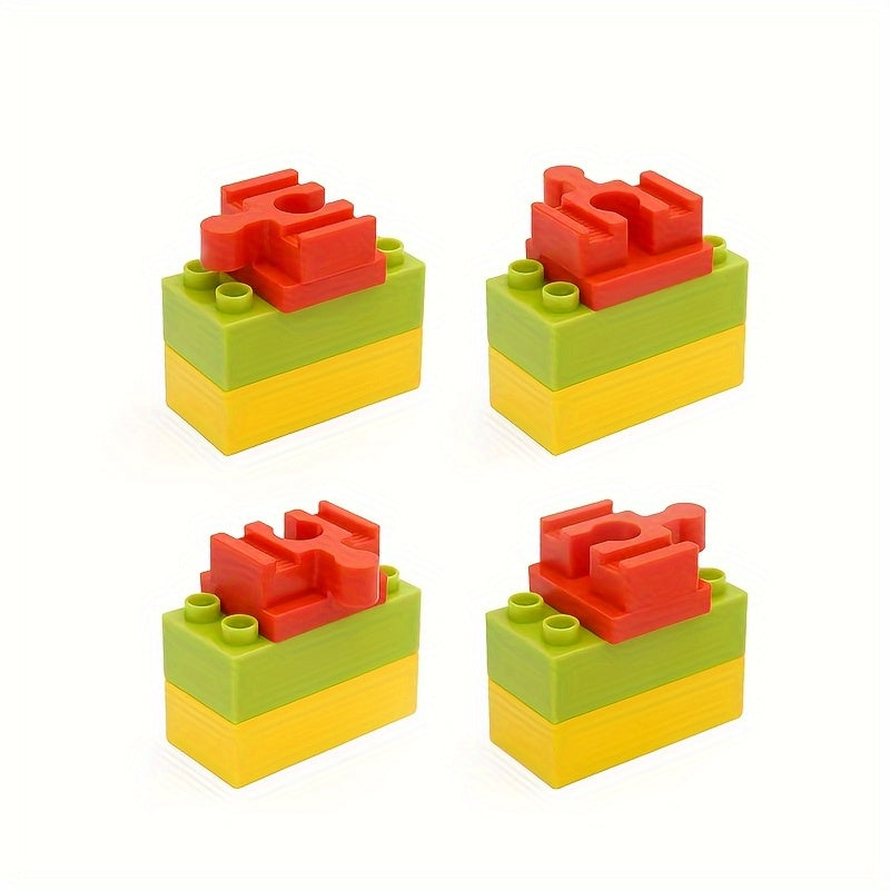 Set van 7-14 Kleurrijke Houten Spooradapters – Verstelbare Connectoren voor Modelbouw