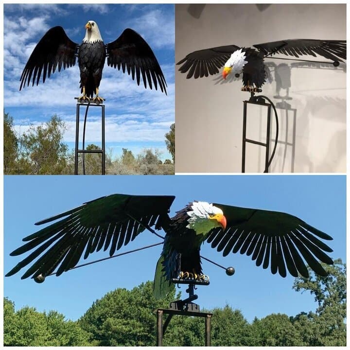 Metalen windgong in de vorm van een vogel - Decoratief tuinornament