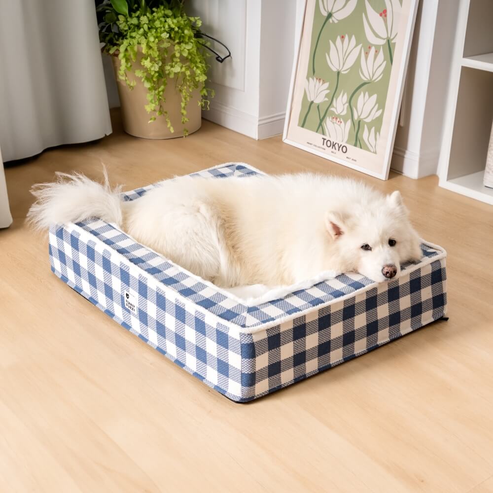 Superzachte Geruite Hondenbed - Schotse Knuffelbed