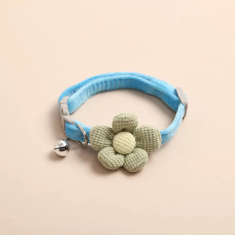Verstelbaar kattenhalsband met bloem - FlowerCharm