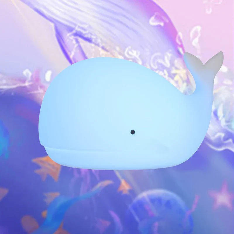 Schattige Wal Nachtlampje met Kleurverandering - GlowWhale
