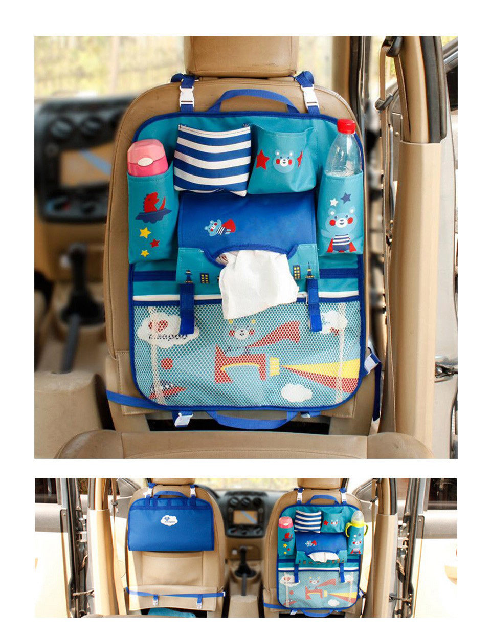 Kinder-Auto Organizer met Tablet- en Flessenhouder – Rugbuddy (1 kopen, 1 gratis)