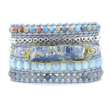 Helende Blauwe Topaas-Wikkelarmband – Aurina