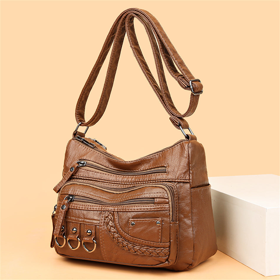 Vintage Leren Dameshandtas – Isabella