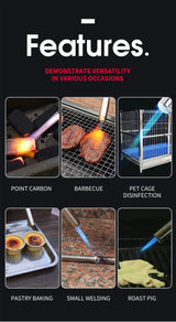 Draagbare Metalen Butaan Gasbrander – BBQ, Kamperen en Koken Vlammenwerper