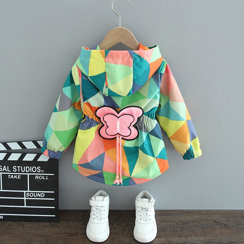 Modieuze Vlinder Regenjacke voor Meisjes - ButterflySplash