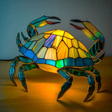 Vibrante Glas-in-lood Dierlampen – Artistieke Tafeldecoratie