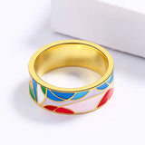 Klassieke Emaille-Zirkonia Ring – Nadia