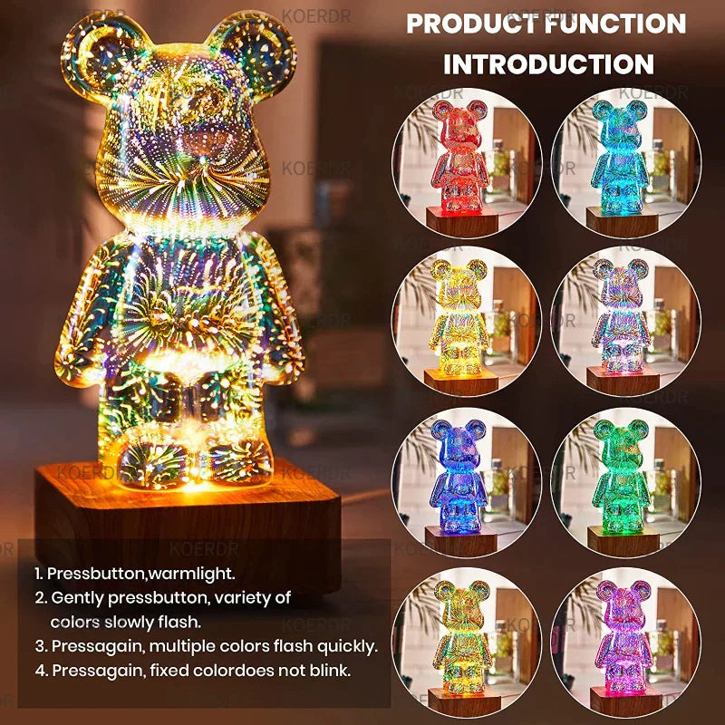 Magische 3D-Vuurwerkprojector Lamp - StarBear