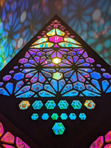 Glas-in-Block Stijl LED Tafellamp - LumiAura