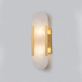 Moderne Marmor Wandlamp met Gouden Details – Luxe Verlichting