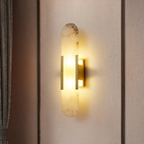Moderne Marmor Wandlamp met Gouden Details – Luxe Verlichting