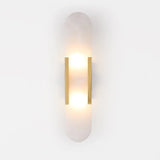 Moderne Marmor Wandlamp met Gouden Details – Luxe Verlichting