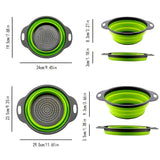 Opvouwbare Siliconen Vergiet Set – Perfect voor Pasta, Groenten en Fruit