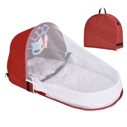 Vouwbaar & draagbaar babynest met muskietennet – Slaapinsel Cosina