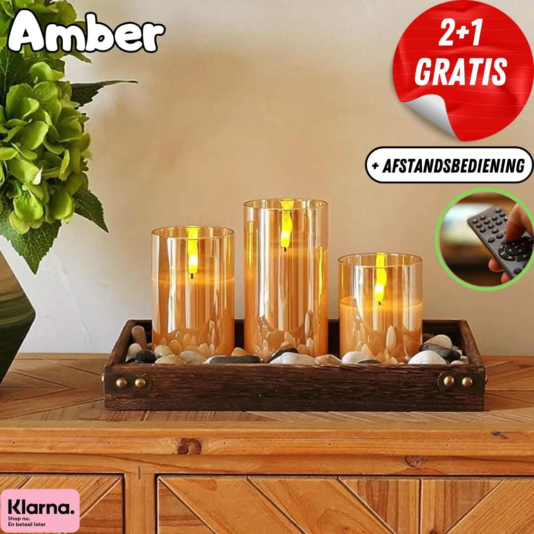Candle | Realistische kaarsenset 2 + 1 GRATIS