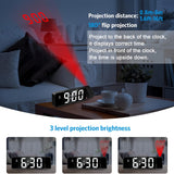 LED Projectie Wekker – Temperatuur- en Datumweergave met USB Voeding